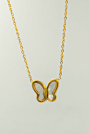 White shell butterfly Necklace