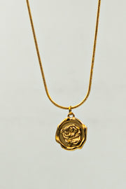 Rose Frame Mouse Tail Necklace
