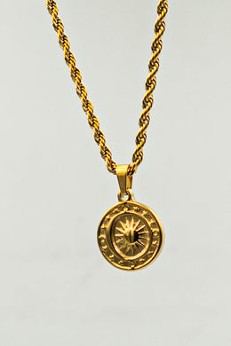 Sun Necklace with Circular Frame