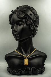 Braided Rose Frame Necklace