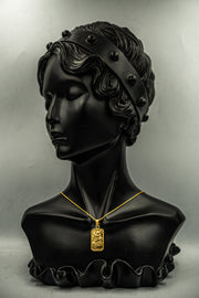 Celestial Shapes Necklace with Rectangular Frame