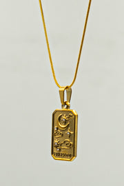Celestial Shapes Necklace with Rectangular Frame